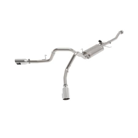 Afe Stainless Steel, With Muffler, 3 Inch Pipe Diameter, Single Exhaust With Dual Exit, Side Exit 49-33129-P